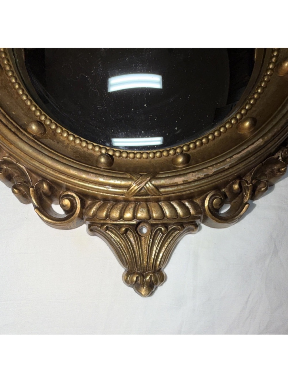 Vintage Syroco Gold American Eagle Convex Mirror - Picture 4 of 12